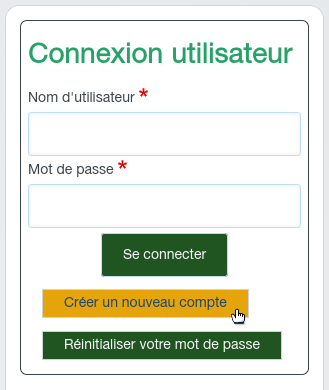Accéder au formulaire d'inscription